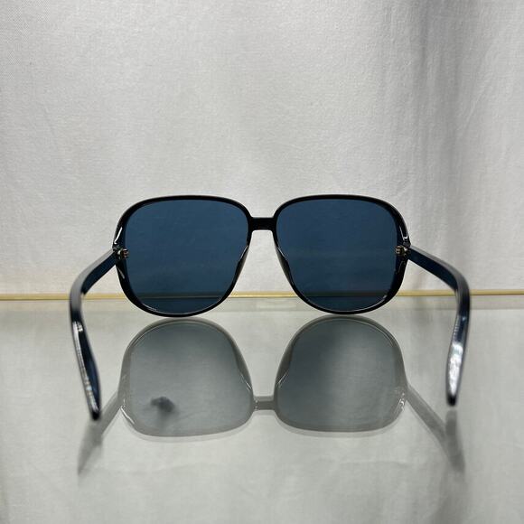 DIOR D-DOLL S1U Navy Blue Acetate Oversized Aviator Sunglasses TS3812 - Picture 3 of 6